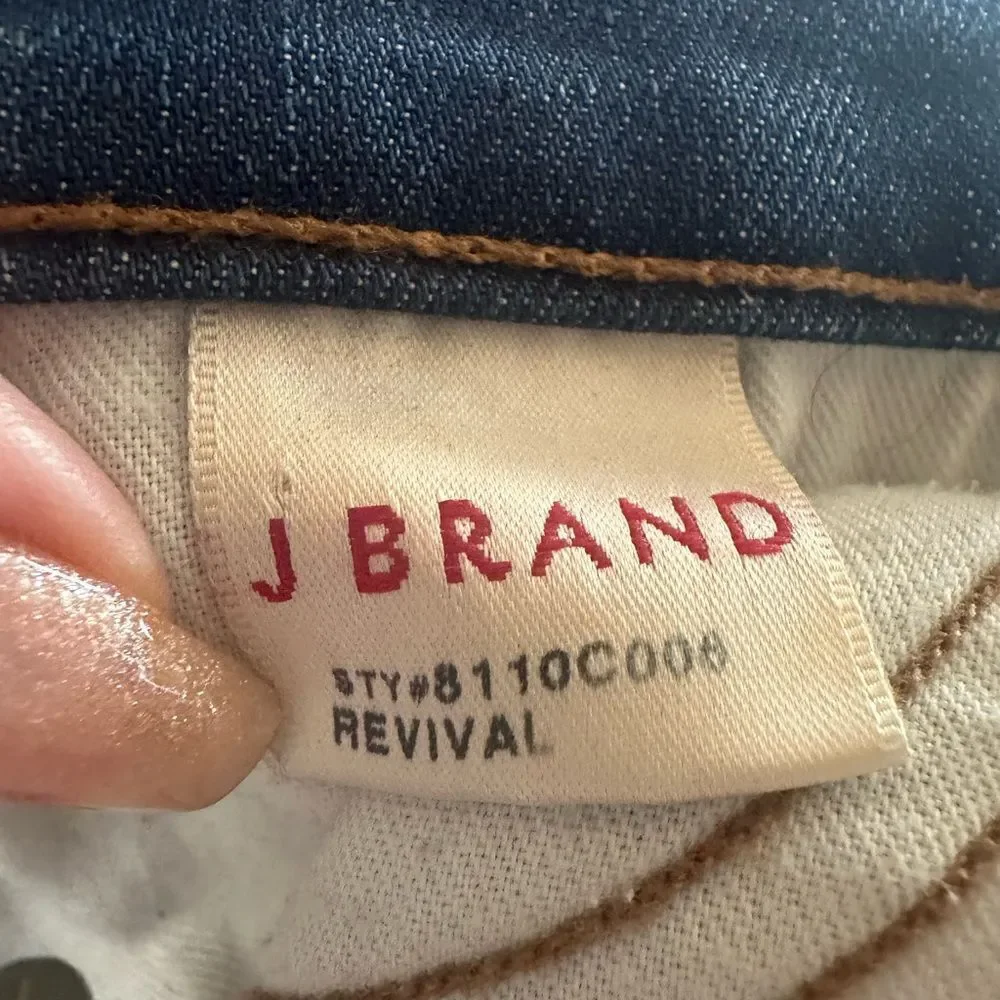 J Brand Knee Patch Skinny Jeans 25